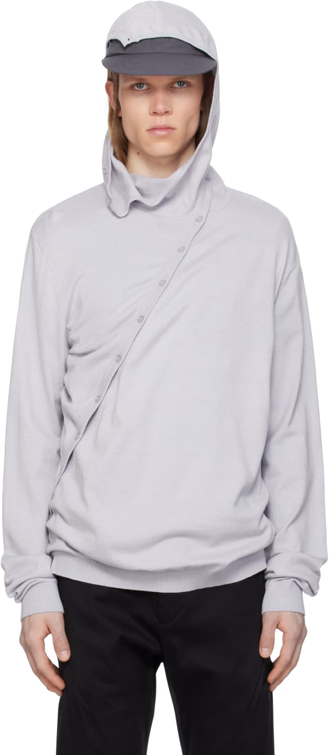 [M] 포스트아카이브 팩션 8.0 니트후디 센터 그레이 상품이미지2