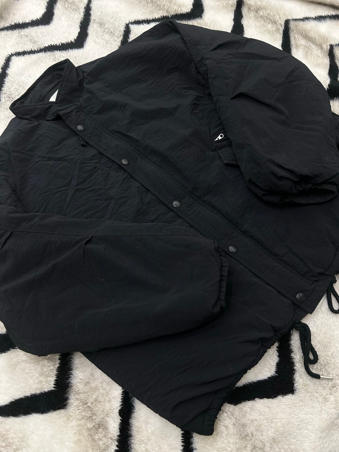 [M]라퍼지 포 우먼 오버핏 숏 패딩자켓/블랙 상품이미지1