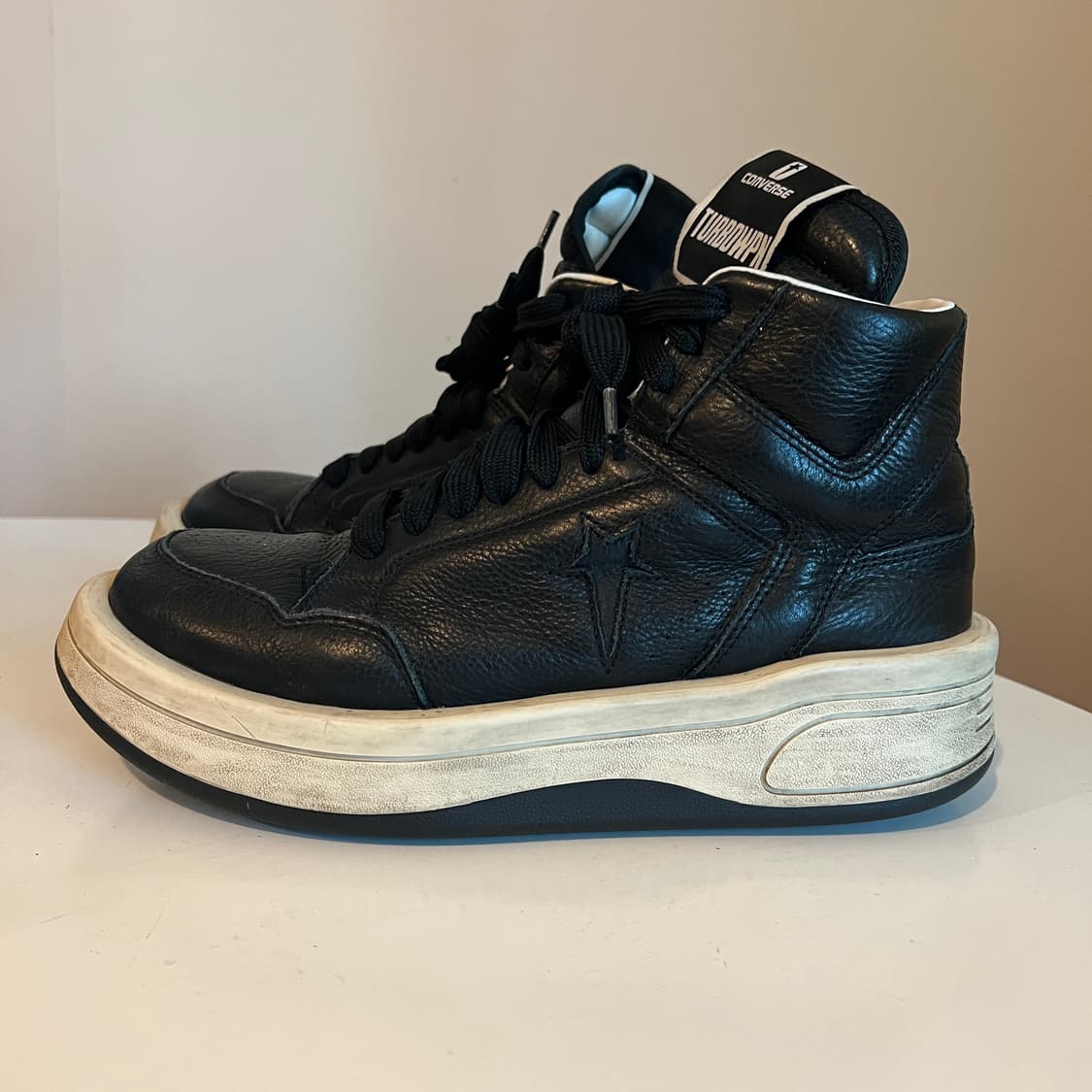 컨버스 x 릭 오웬스 다크쉐도우 터보웨폰 블랙 슈즈 상품이미지2