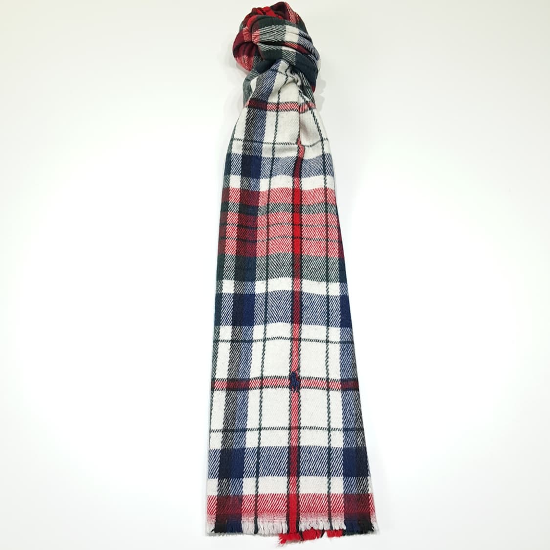 MX641 폴로 00s 울캐시미어앙고라 타탄체크 레드 머플러 목도리 상품이미지3