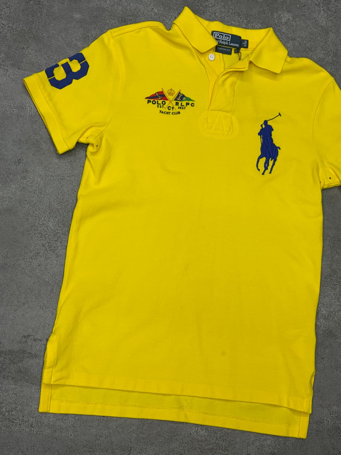 폴로 랄프로렌 빅포니 Yacht Club 옐로우 반팔 카라티 상품이미지3
