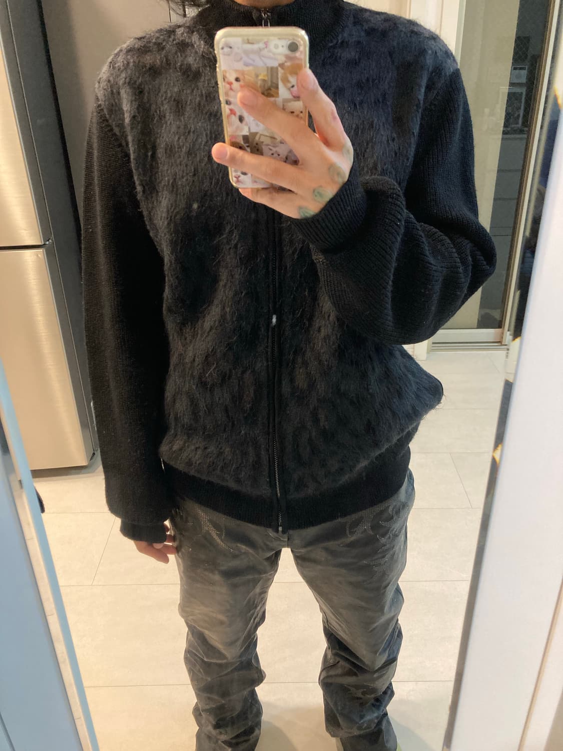 로베르토 까발리 모헤어 레오파드 집업 자켓 상품이미지3