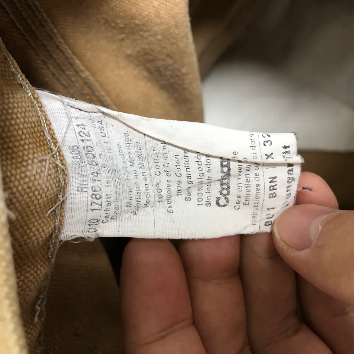 vtg 빈티지 칼하트 더블니 36x32 카키 상품이미지7