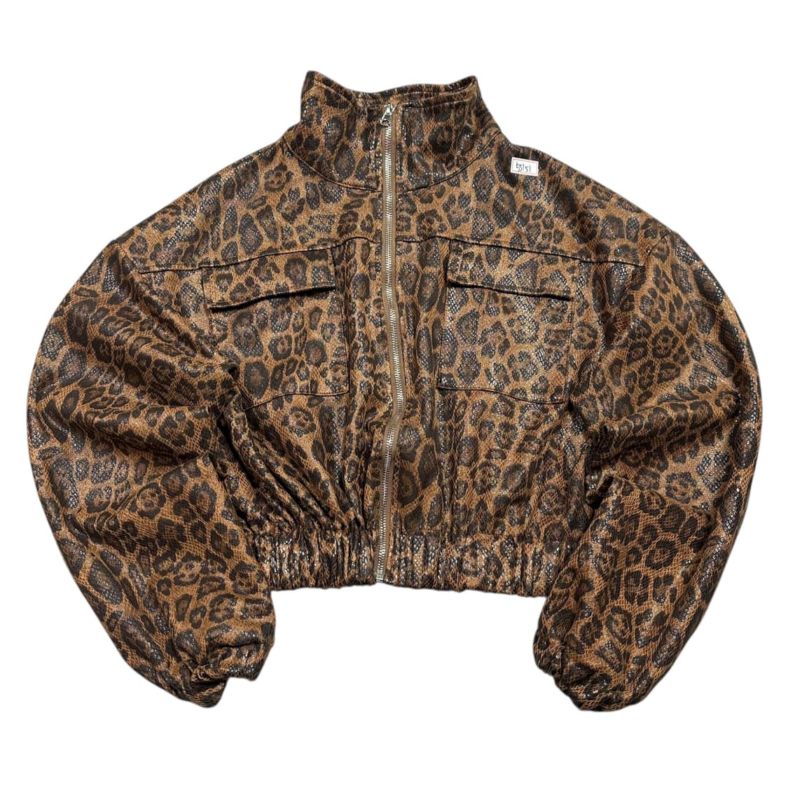 ✨ (바배) 빈티지 레오파드 호피 크롭 집업 자켓 상품이미지1