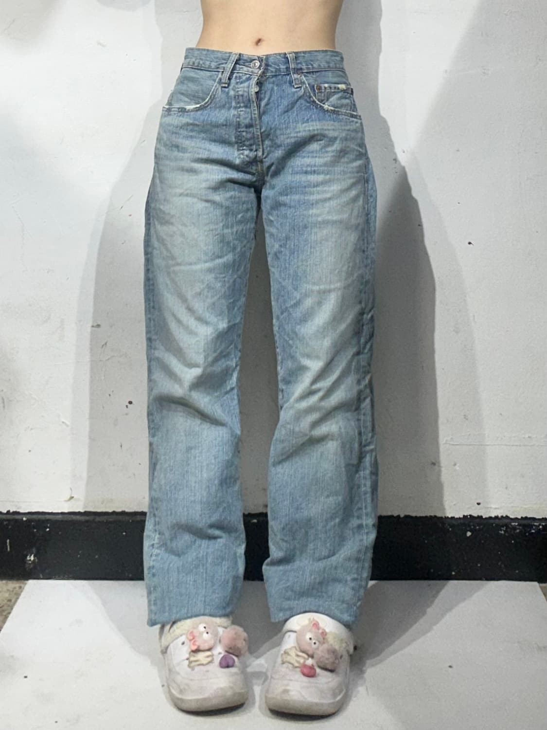 리바이스 501 연청 버터플라이 와이드 데님 팬츠 29 상품이미지2