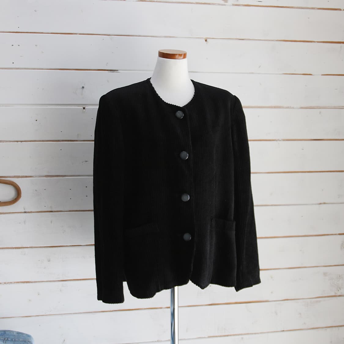 (착용컷) LaVie enRose 코듀로이 라운드 자켓 (여성용 9BR) 상품이미지1