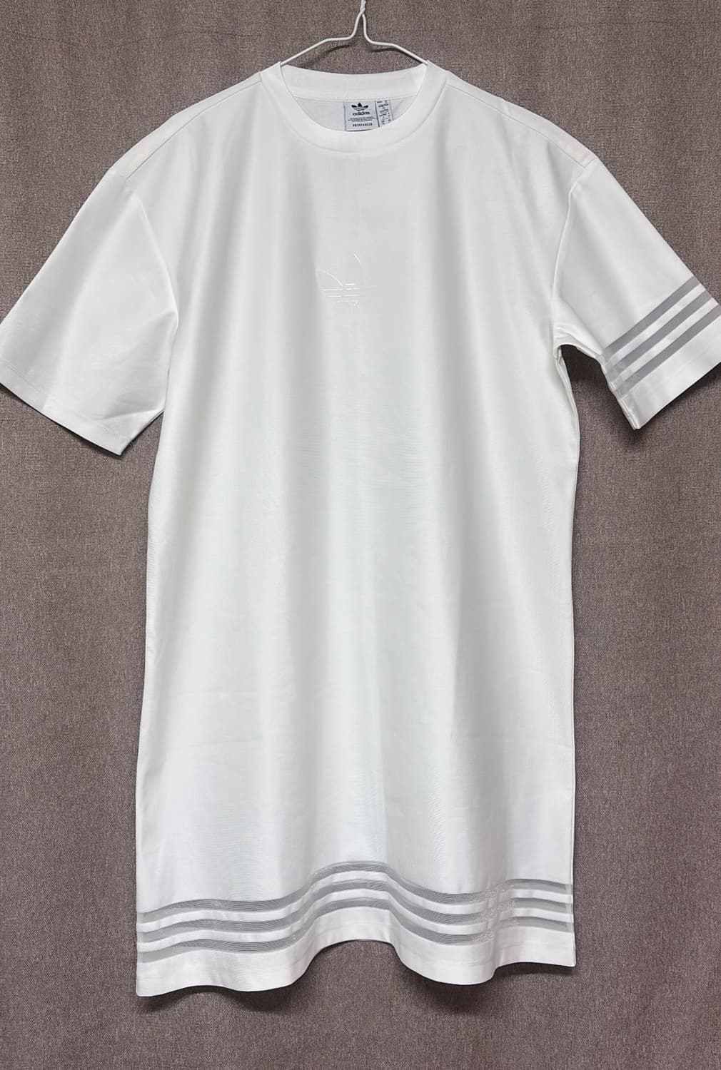 빈티지 아디다스 삼선 화이트 반팔 원피스 상품이미지1