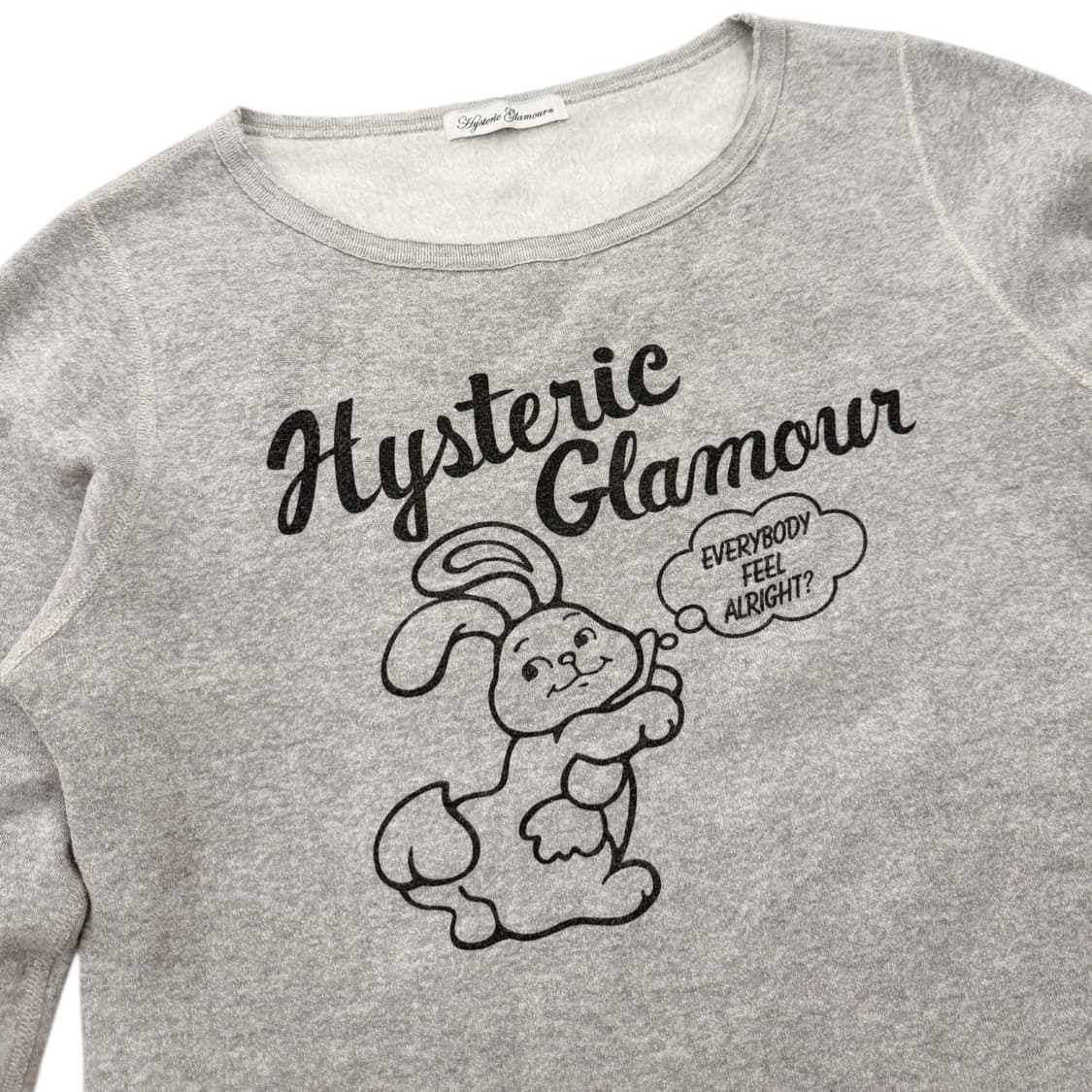 히스테릭글래머 버니 스웻셔츠 맨투맨 멜란지 그레이 상품이미지4