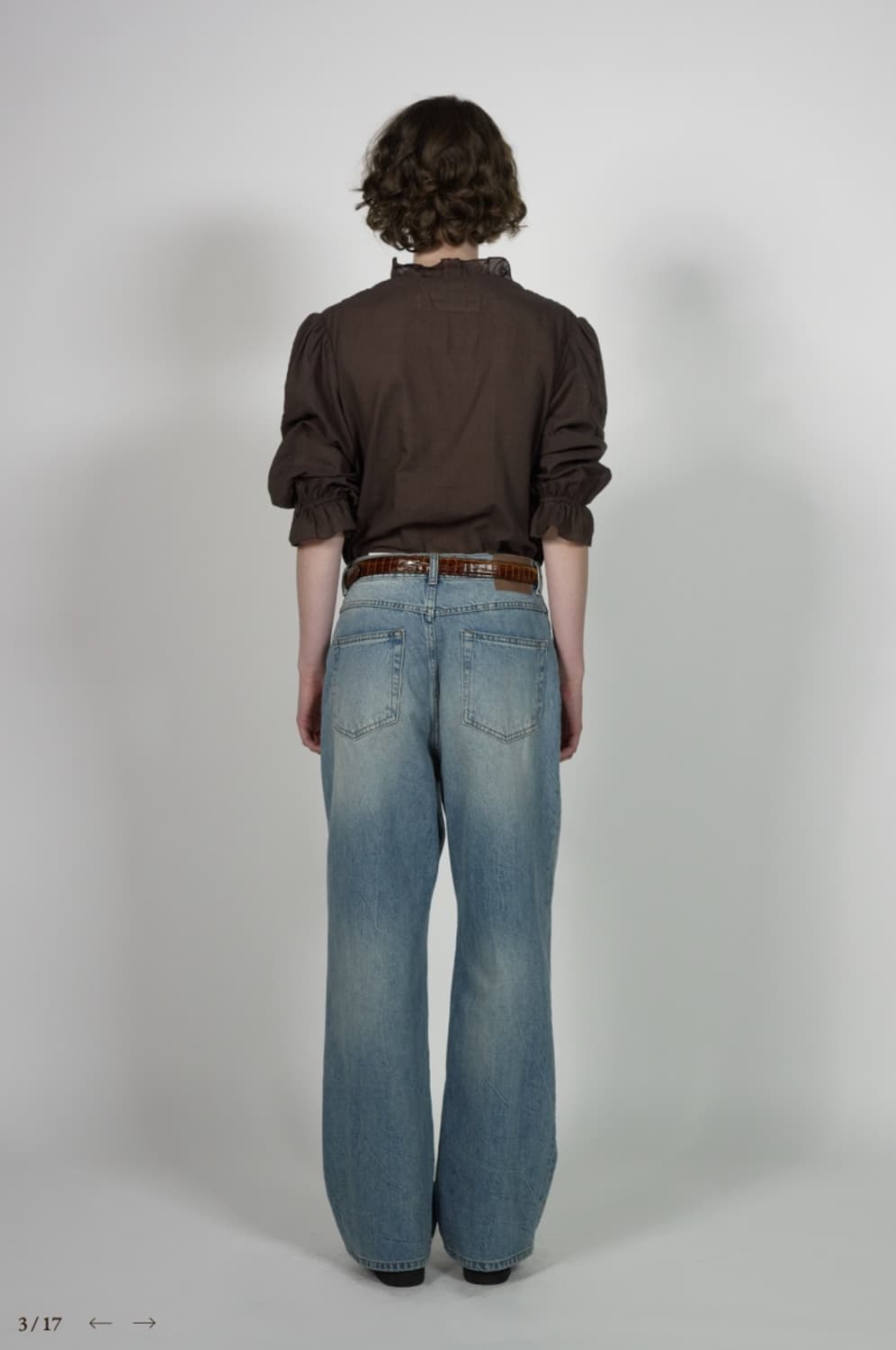 비아플레인 빅토리아 블라우스 브라운 상품이미지3