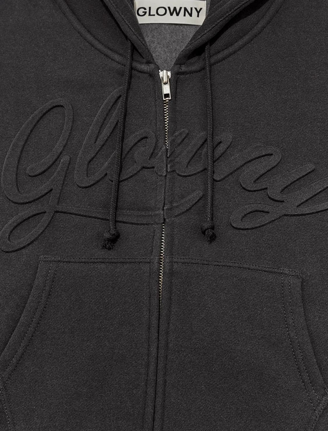 글로니 조던 크롭 후드집업 차콜 상품이미지3