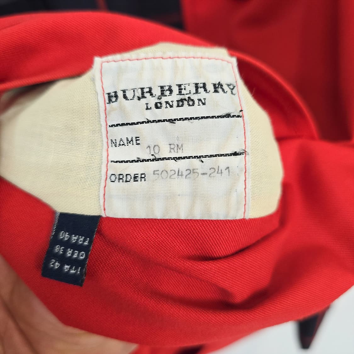 여성 버버리 BURBERRY 런던 레드 트렌치코트 UK 10 상품이미지9