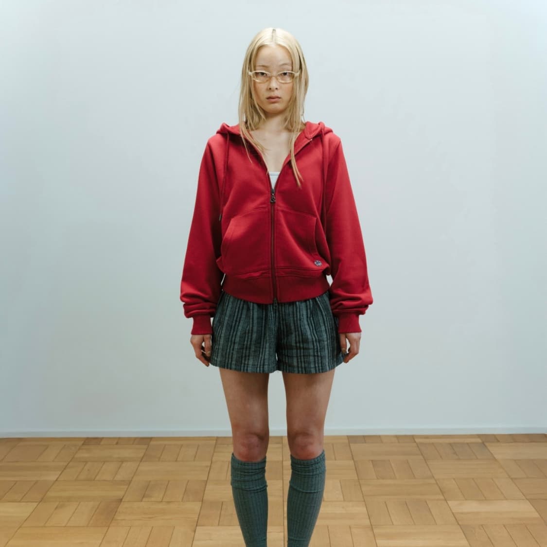 Coyseio 038 COZY HOOD ZIP-UP RED 상품이미지2