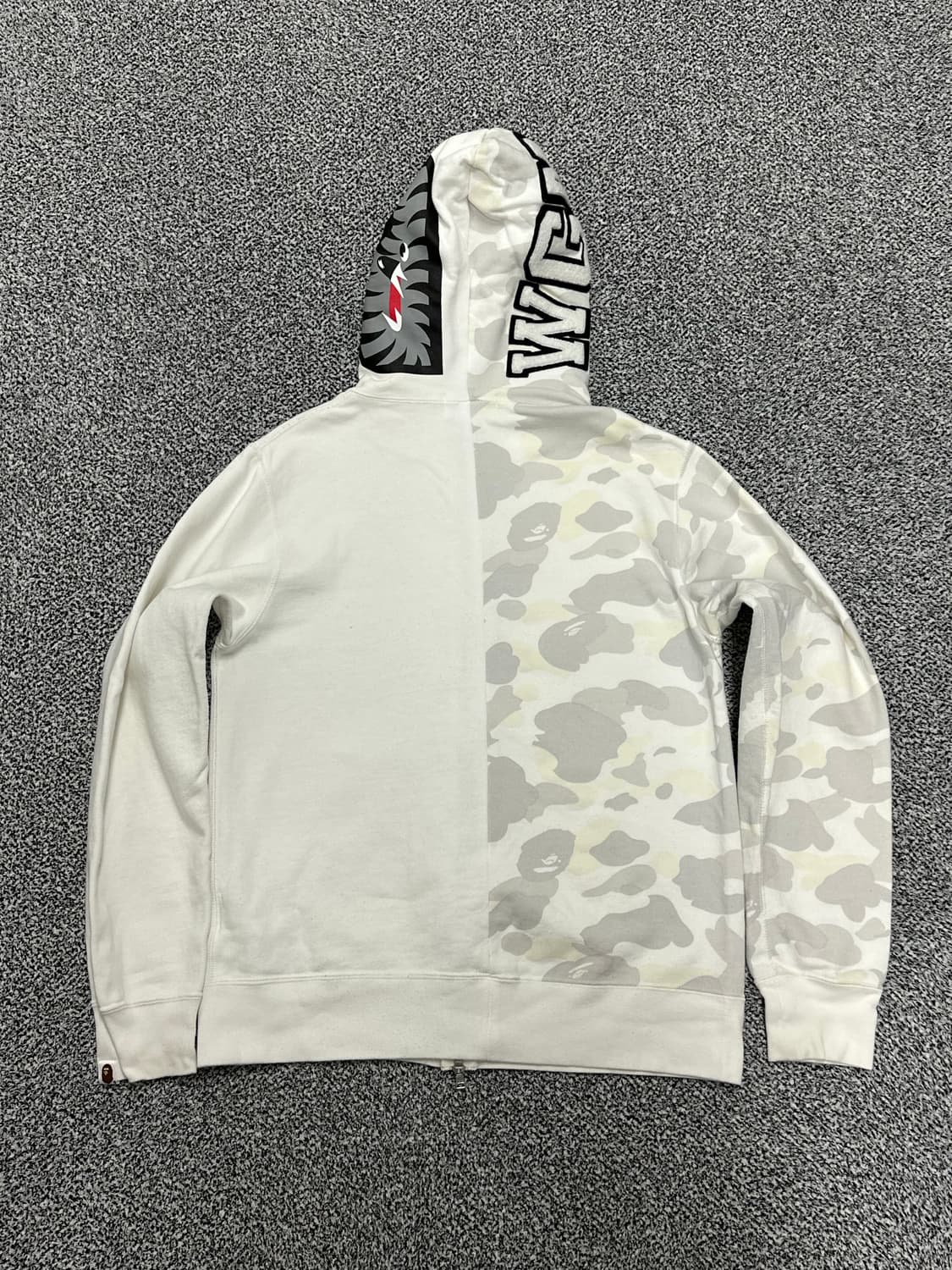 베이프 샤크 화이트 후드집업 상품이미지7