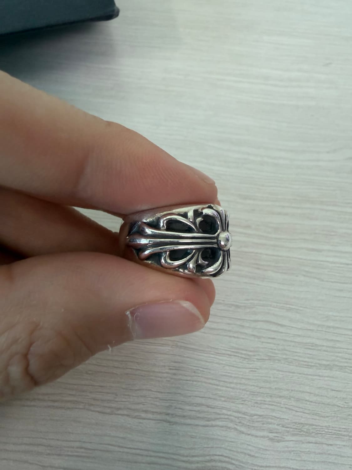 [us 6.5] 크롬하츠 플로랄 크로스 링 상품이미지3