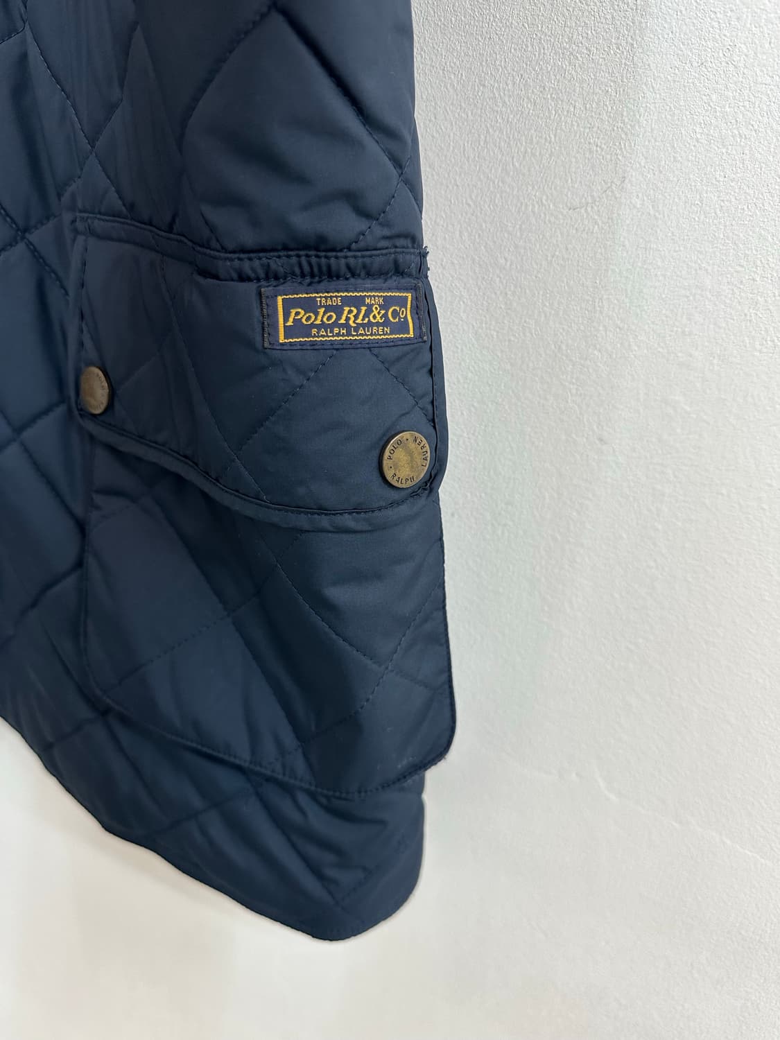 폴로 랄프로렌 캠튼 퀼팅 헌팅 자켓 코듀로이 스웨이드 타탄 체크 네이비 상품이미지5