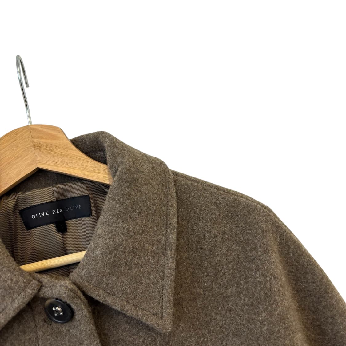 올리브데올리브 24fw 돌먼 소매 싱글 울 코트 1 상품이미지3
