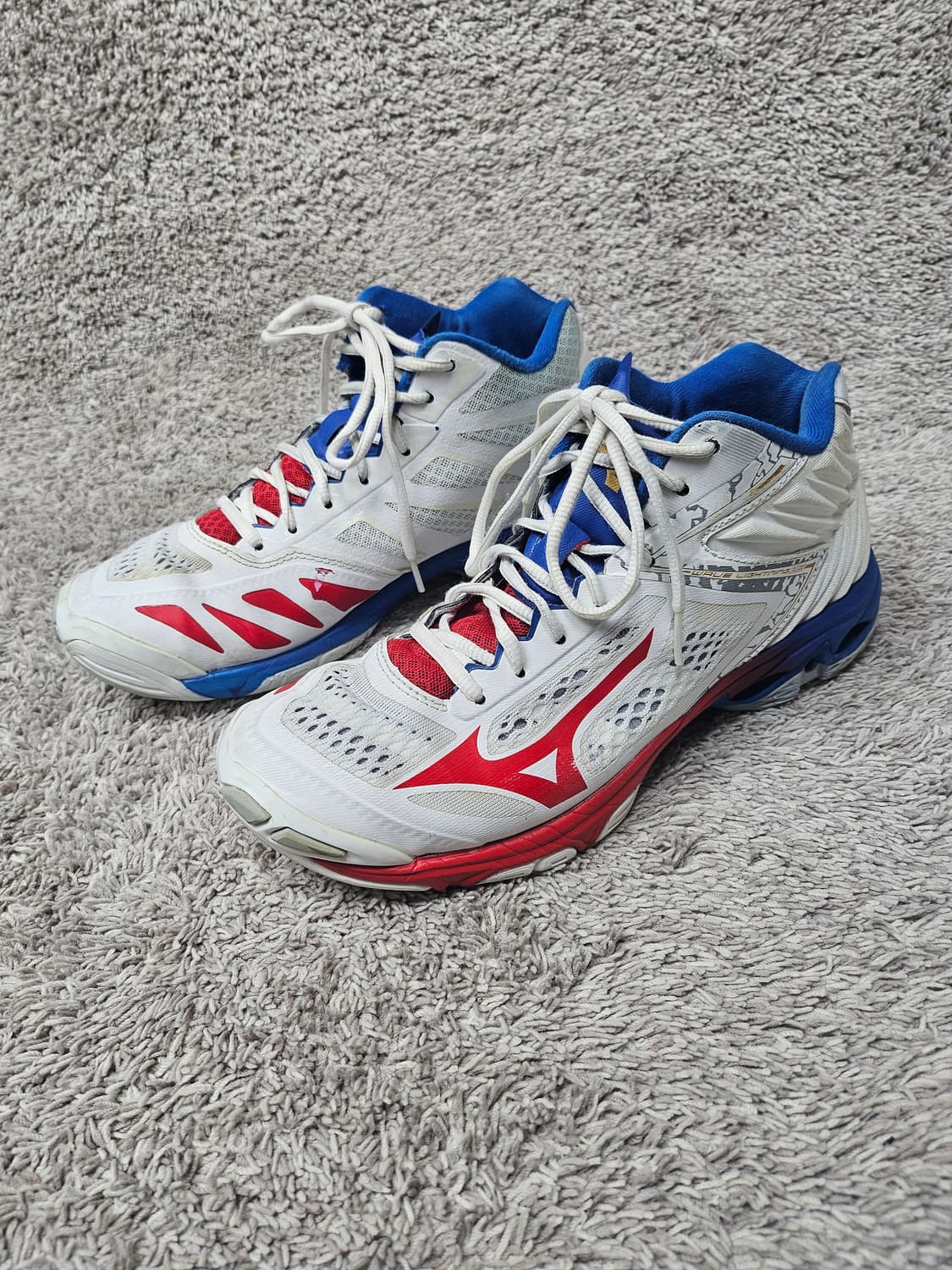 미즈노 배구화 화이트/레드/블루 265 상품이미지7