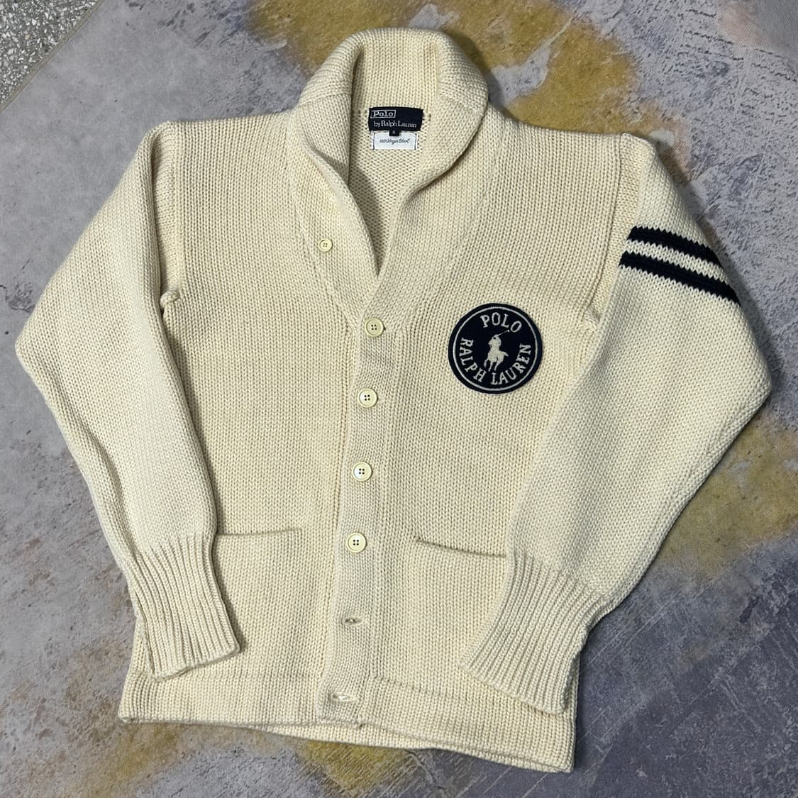 폴로랄프로렌 울 니트 가디건 아이보리 상품이미지1