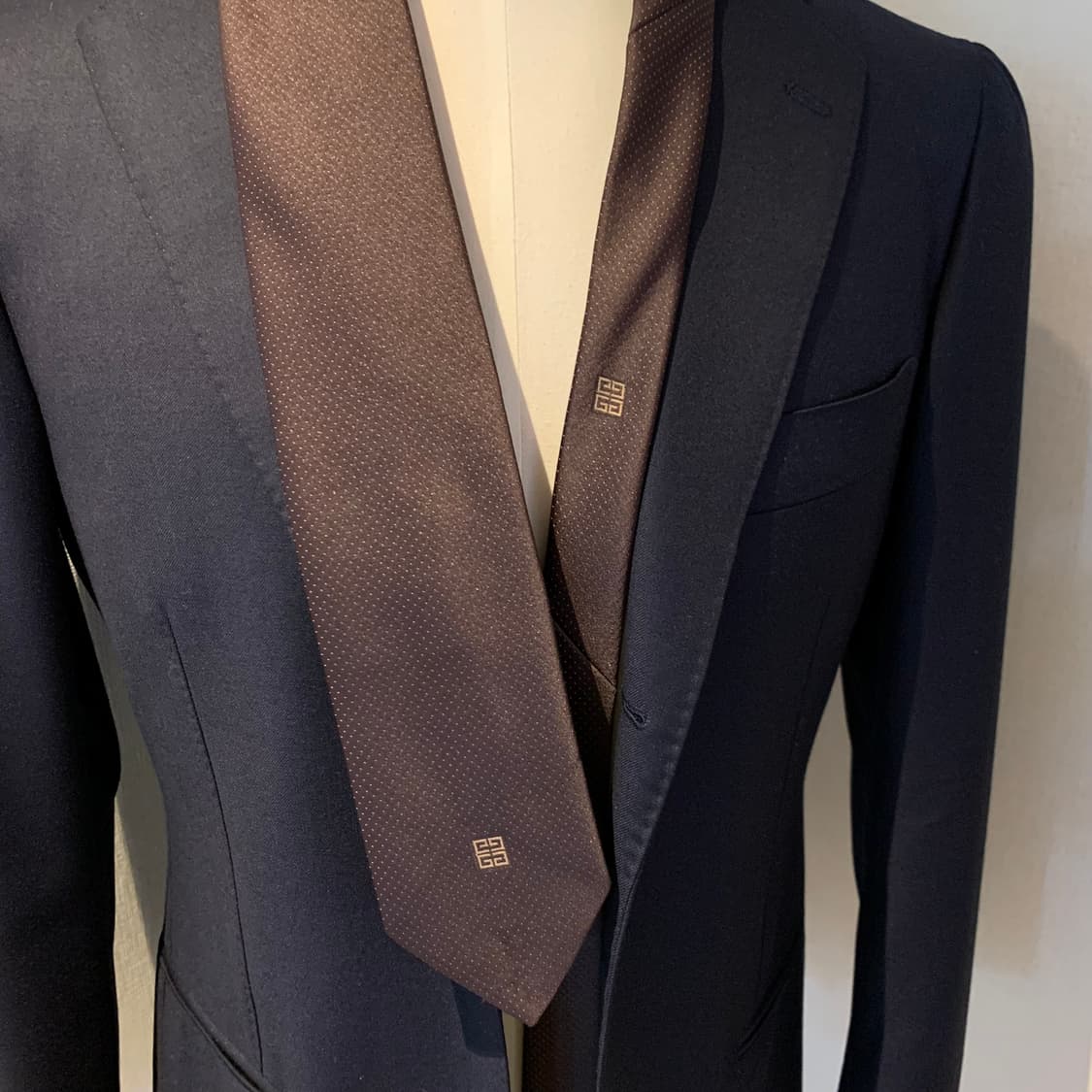 지방시(GIVENCHY) 혼방 클래식 정장 슬림넥타이 A등급 7.5cm 상품이미지2