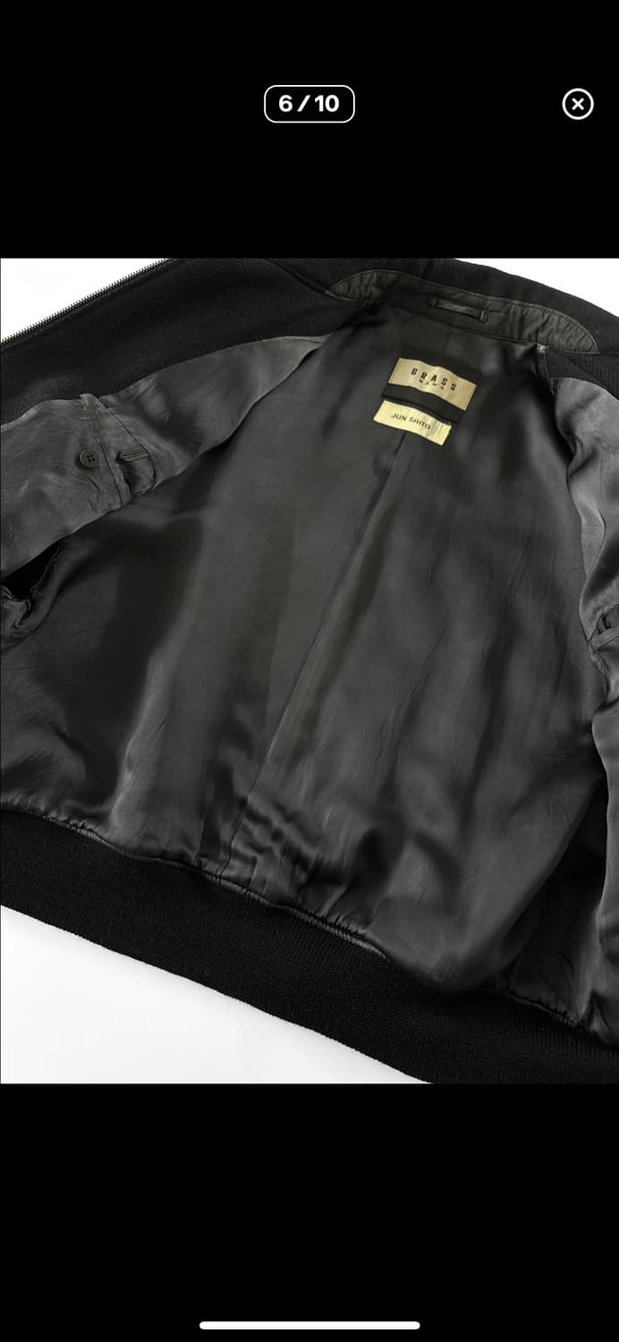 80-90‘s GRASS 헤링본 울 봄버 자켓 블루종 상품이미지6