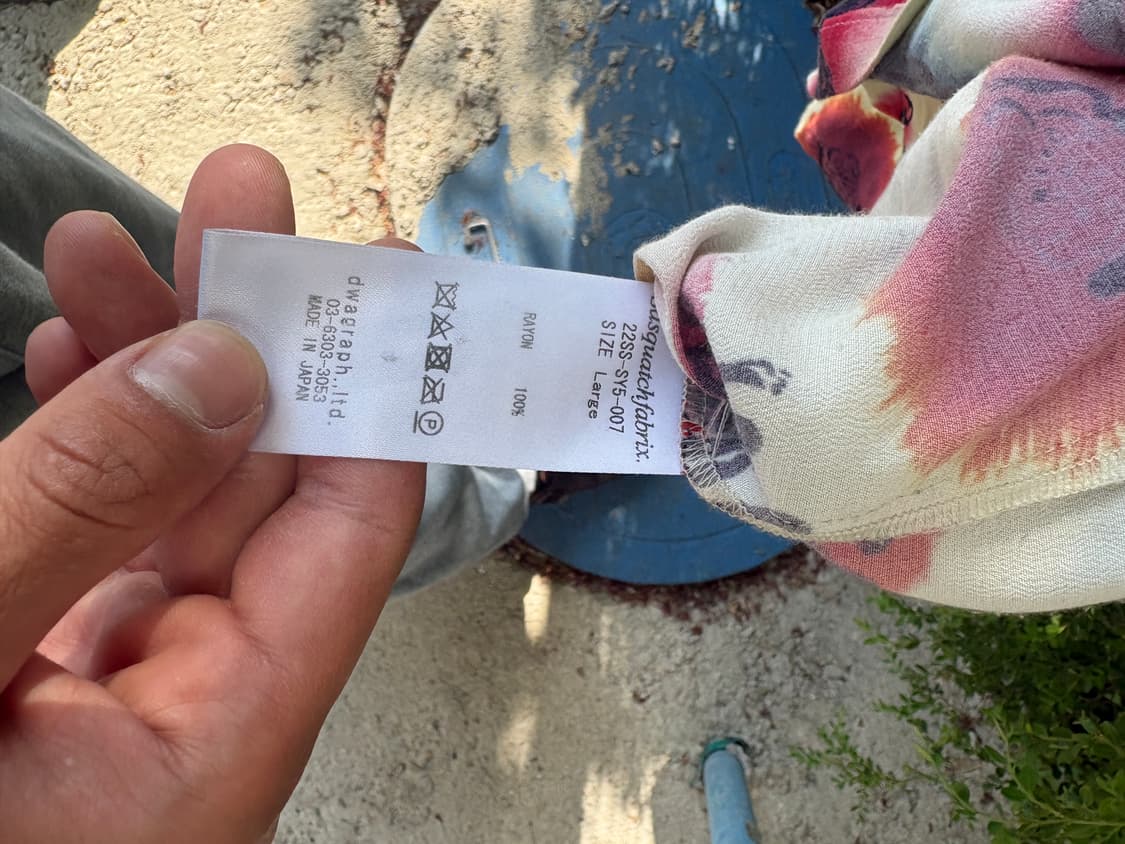 사스콰치 패브릭스 22ss 오픈칼라셔츠 상품이미지3