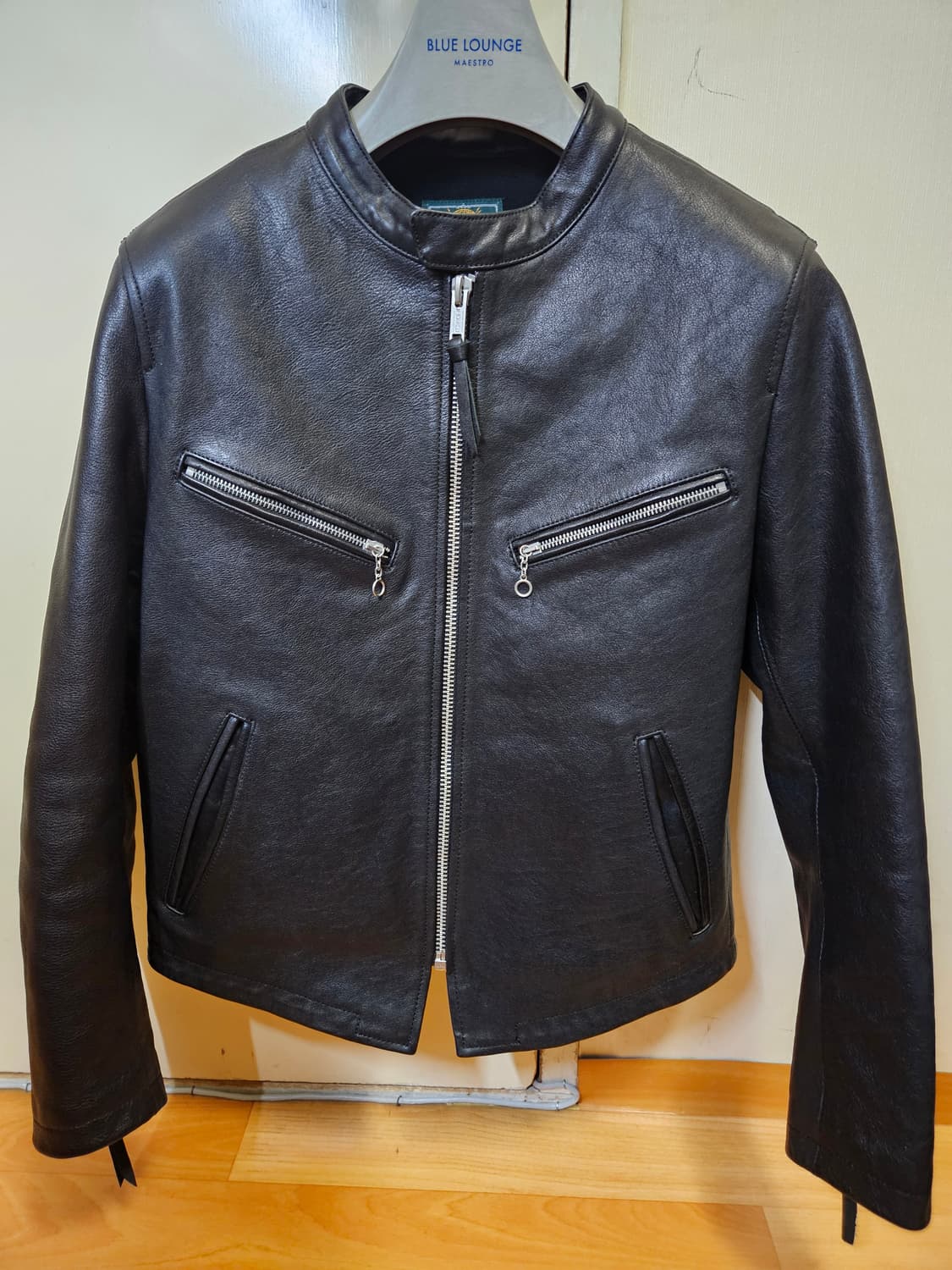 95 M) CIDU 카페레이서 카우하이드 소가죽 레더자켓 상품이미지1