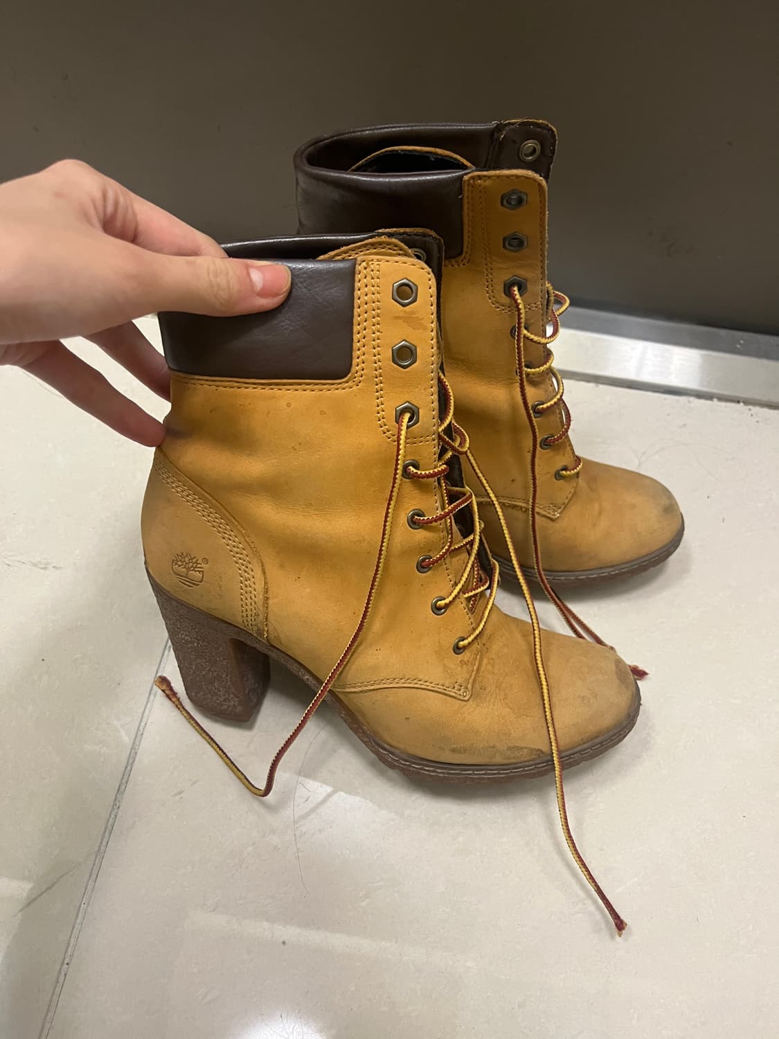 팀버랜드 레이스업 라이더부츠 힐 상품이미지2