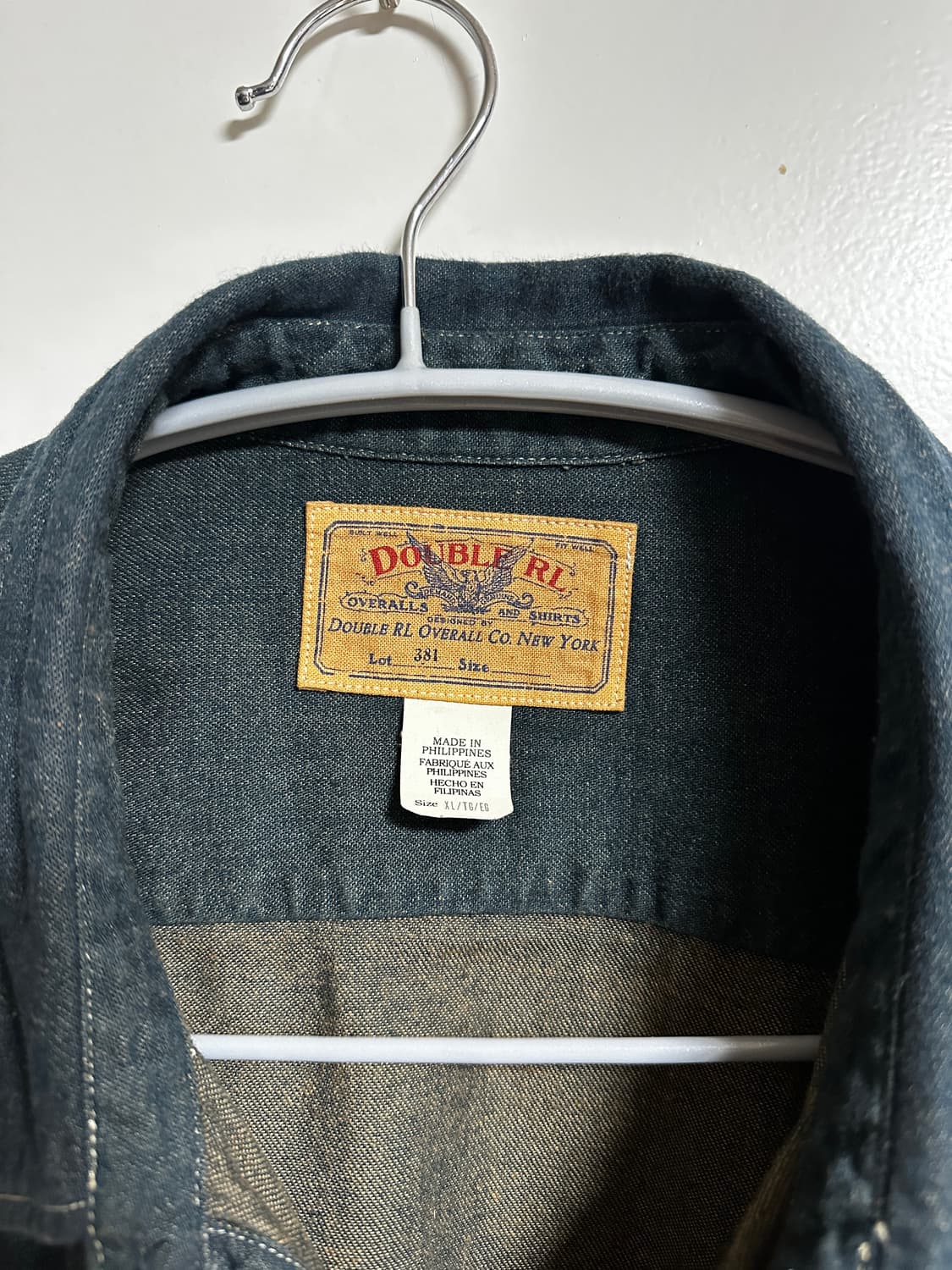 더블알엘 인디고 데님 워크셔츠 xl 상품이미지3