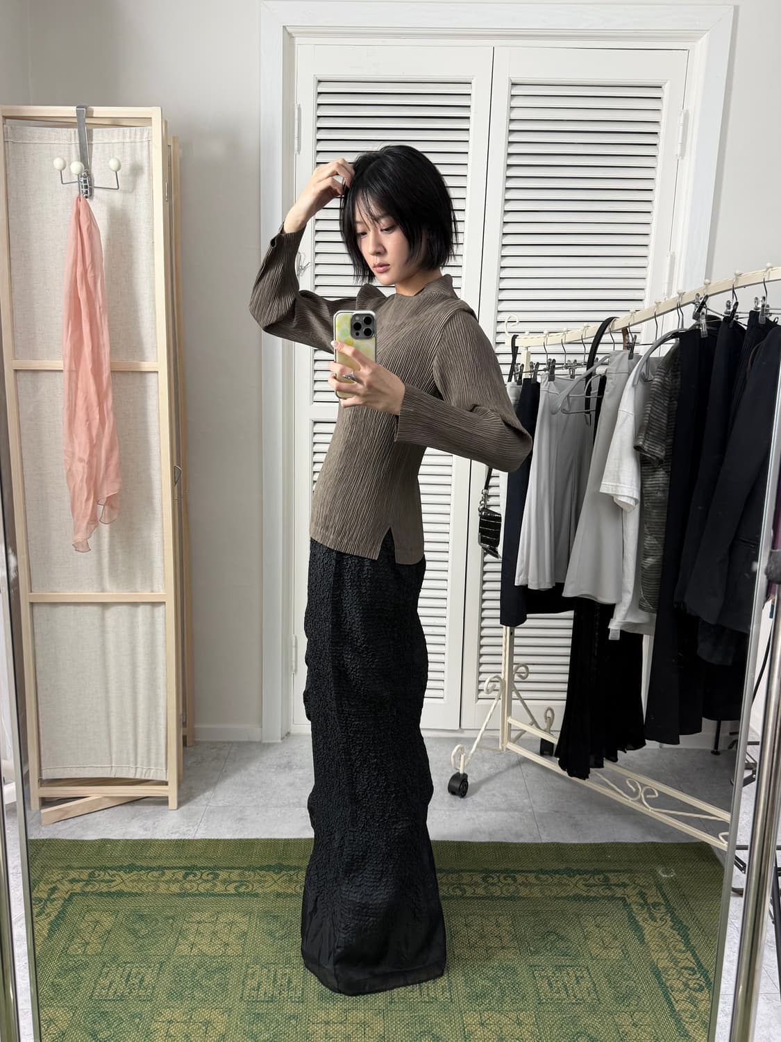Specchio 플리츠 맥시 롱 스커트 상품이미지1
