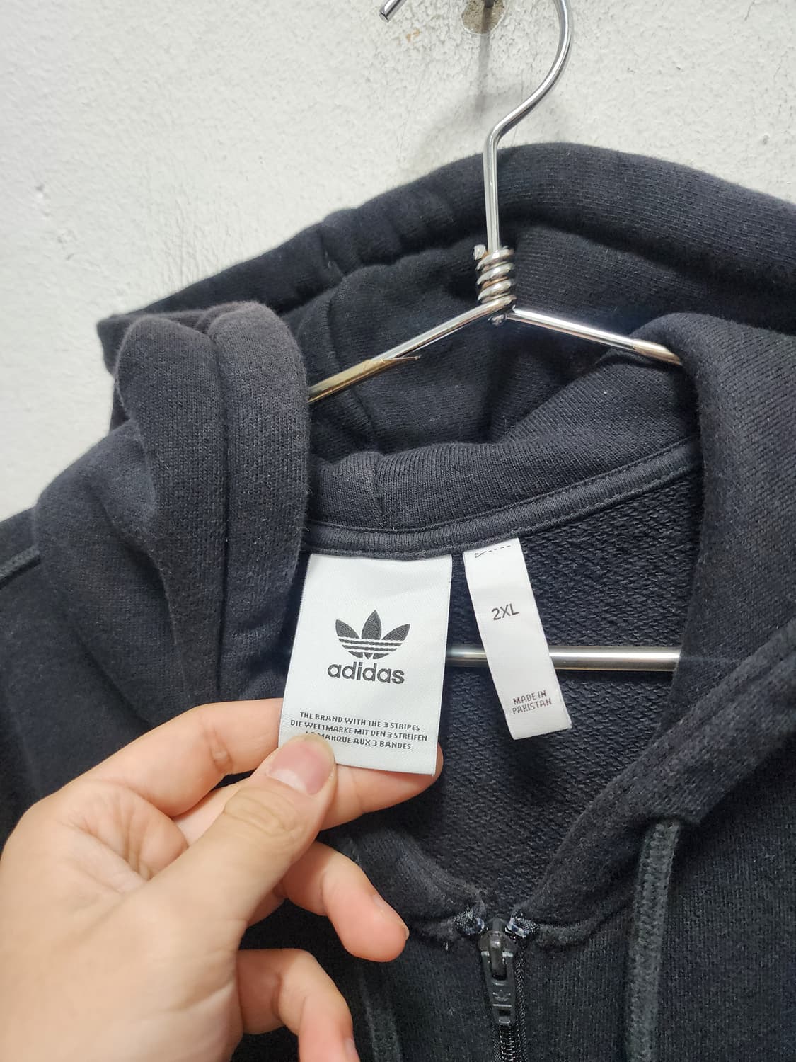 아디다스 빅로고 후드집업 2XL 상품이미지3