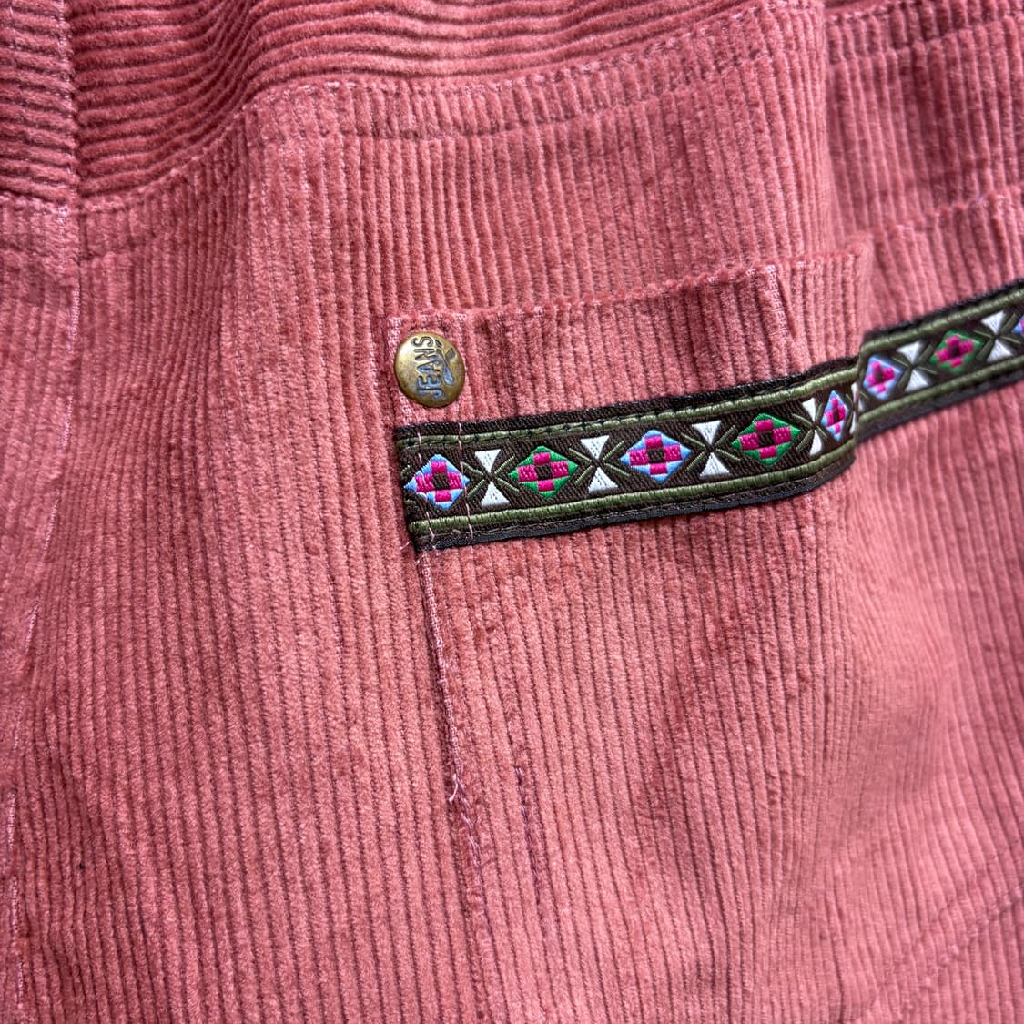 MUDDY 인디핑크 에스닉 코듀로이 미디 스커트  (JPN 상품이미지4