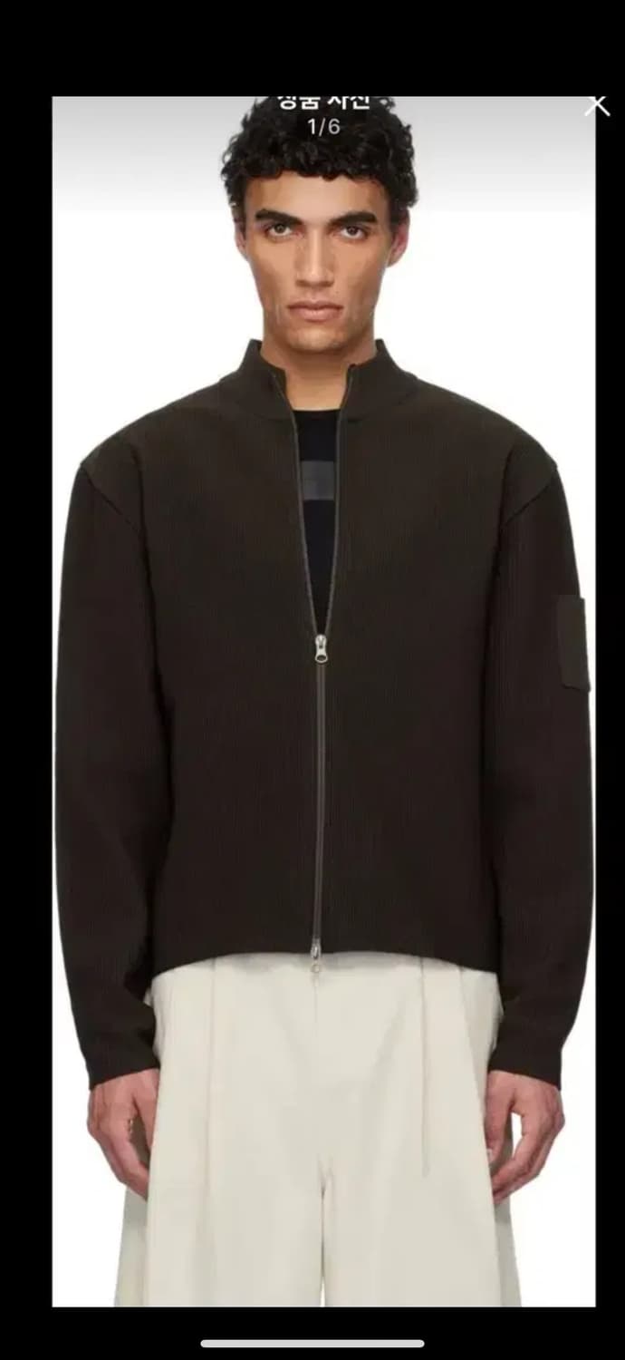 아모멘토 모크넥 가디건 브라운 상품이미지1