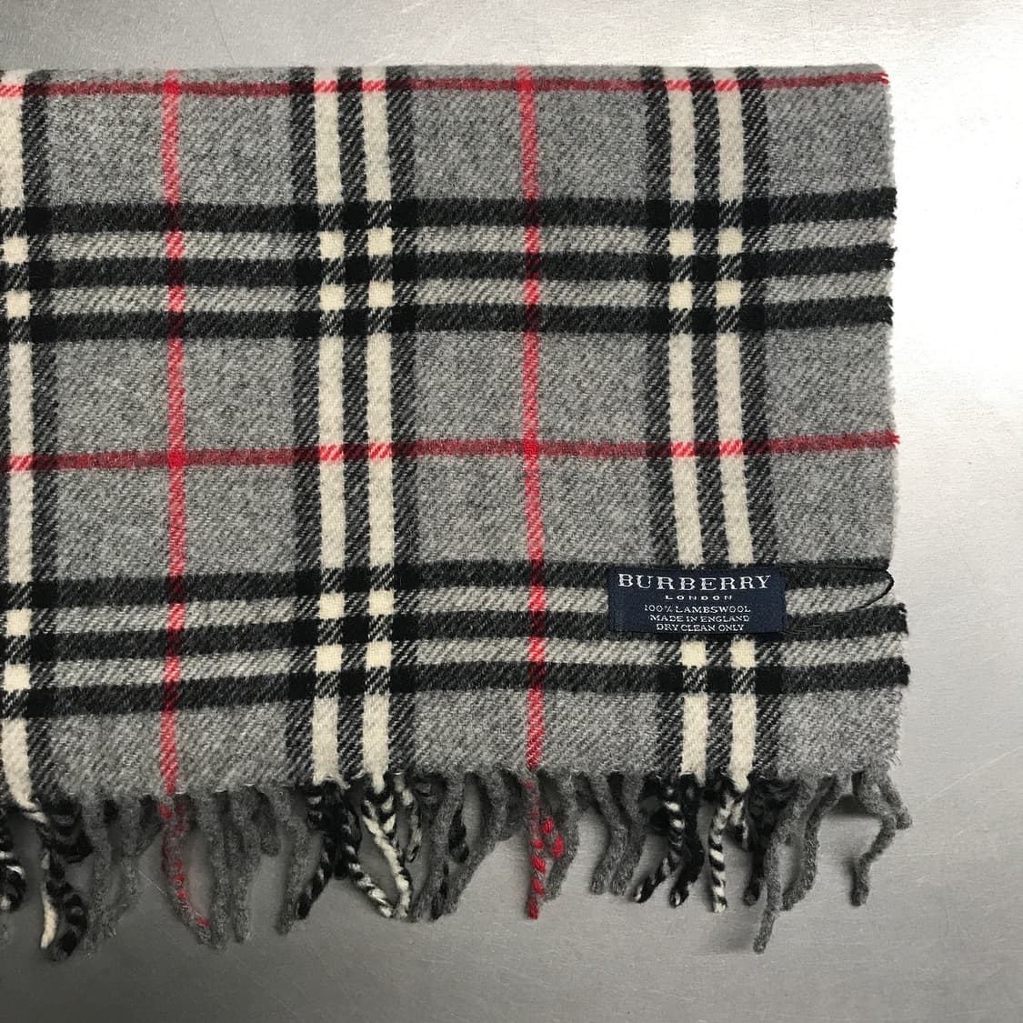 버버리 정품 램스울 머플러 그레이 상품이미지3