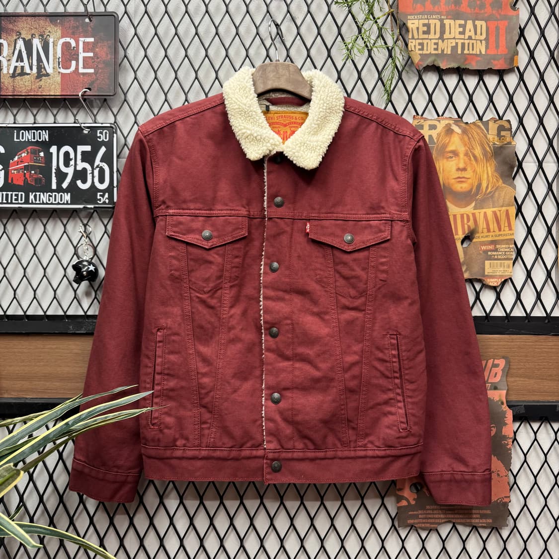 리바이스 타입 3 쉐르파 트러커 자켓 레드 S 상품이미지1