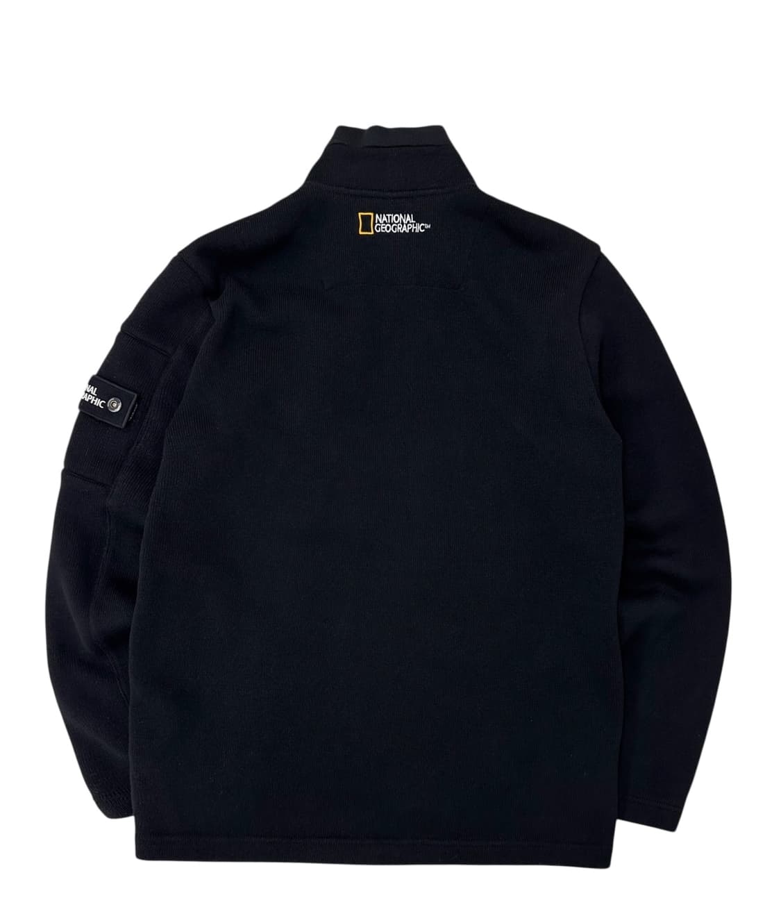 내셔널지오그래픽 기모 니트집업 블랙 (L) 상품이미지10
