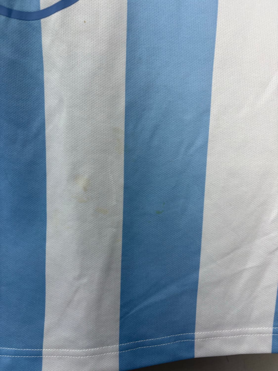 마틴로즈 트위스트 숏슬리브 풋볼탑 화이트 라이트 블루스트라이프 A3506 상품이미지10