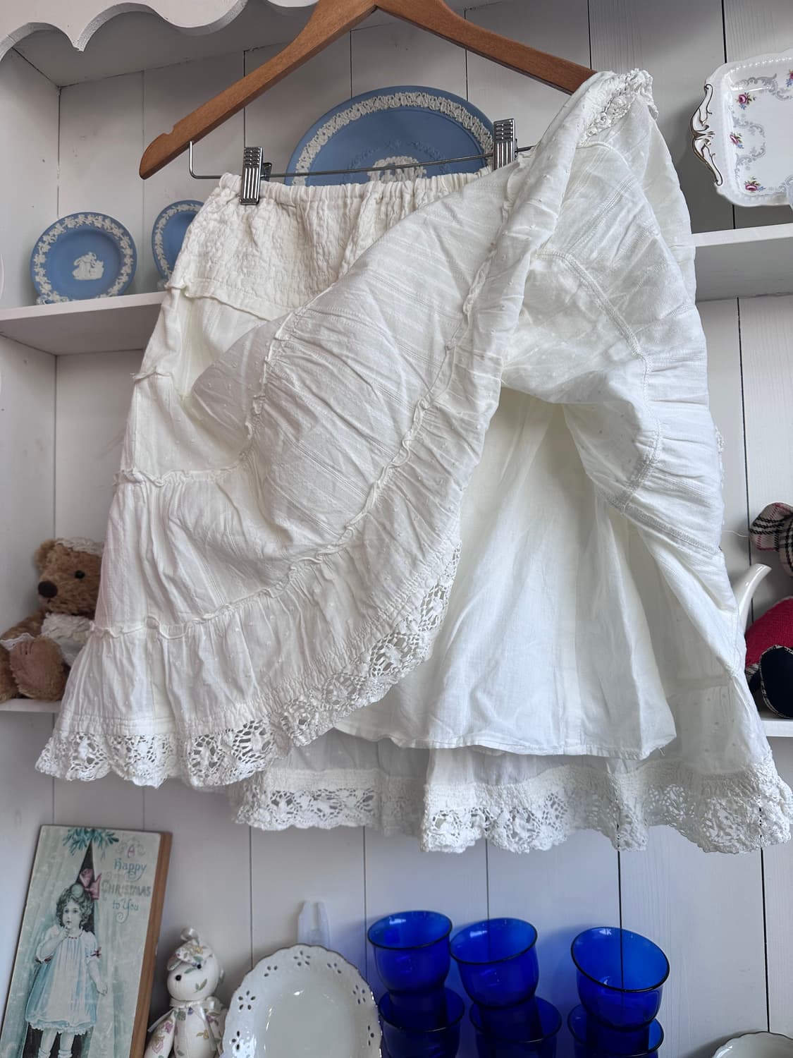 내추럴 코튼 레이스  스커트 상품이미지6