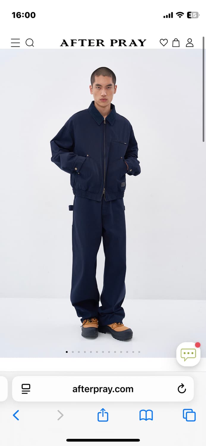 애프터프레이 네오 워시드 워크 팬츠 네이비 판매합니다 상품이미지1