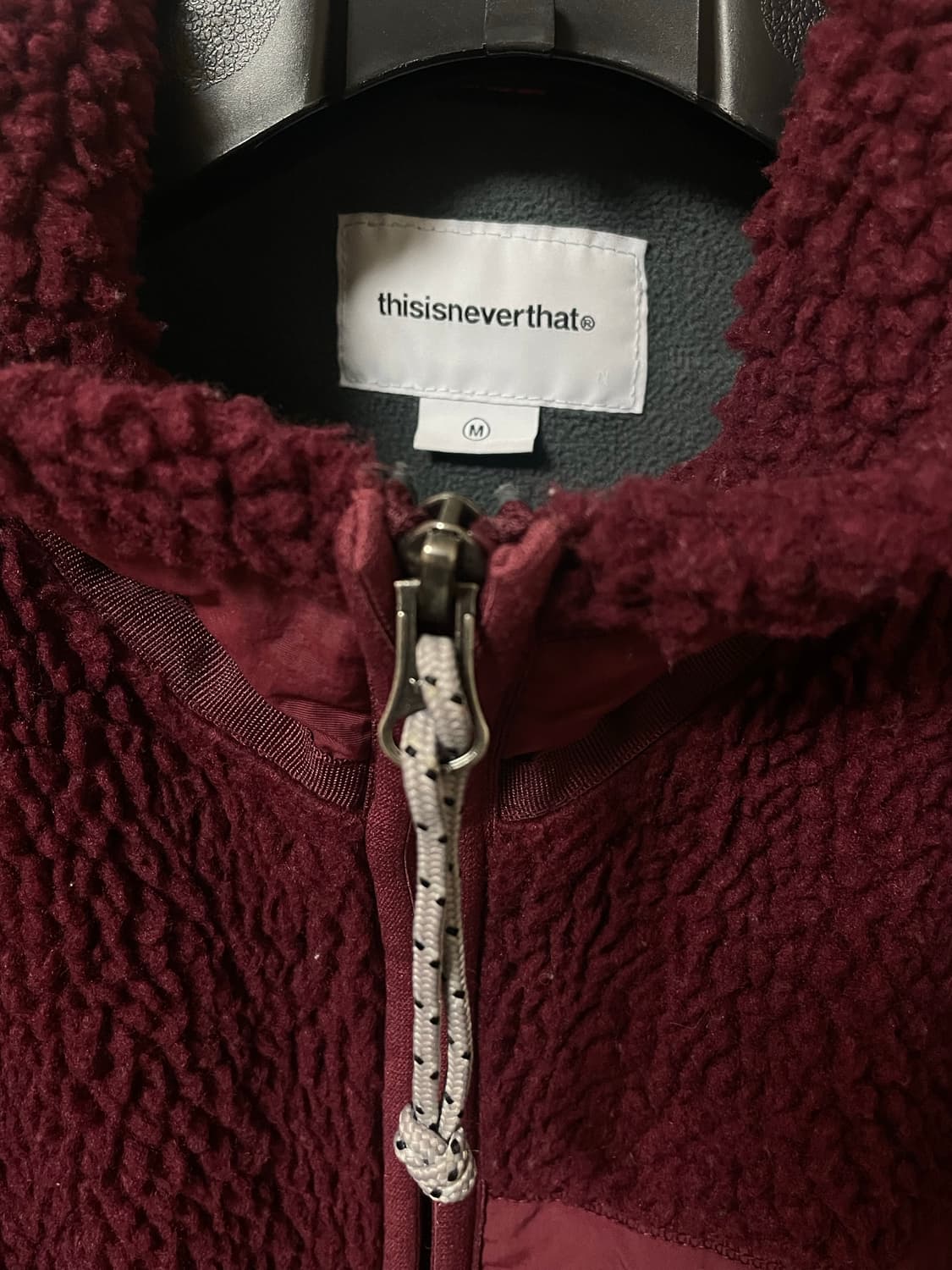 디스이즈네버댓 셰르파 플리스자켓 버건디 상품이미지6
