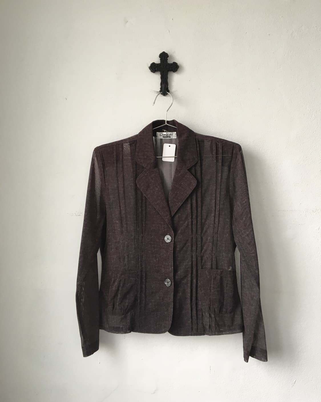 Line detail see through jacket 상품이미지2