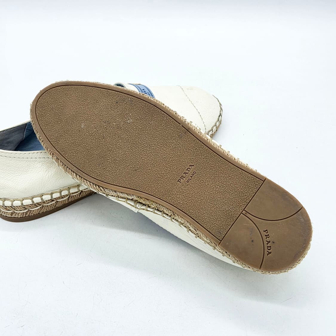  프라다 우먼스 레더 에스파듀 화이트 (37 1/2)  상품이미지3