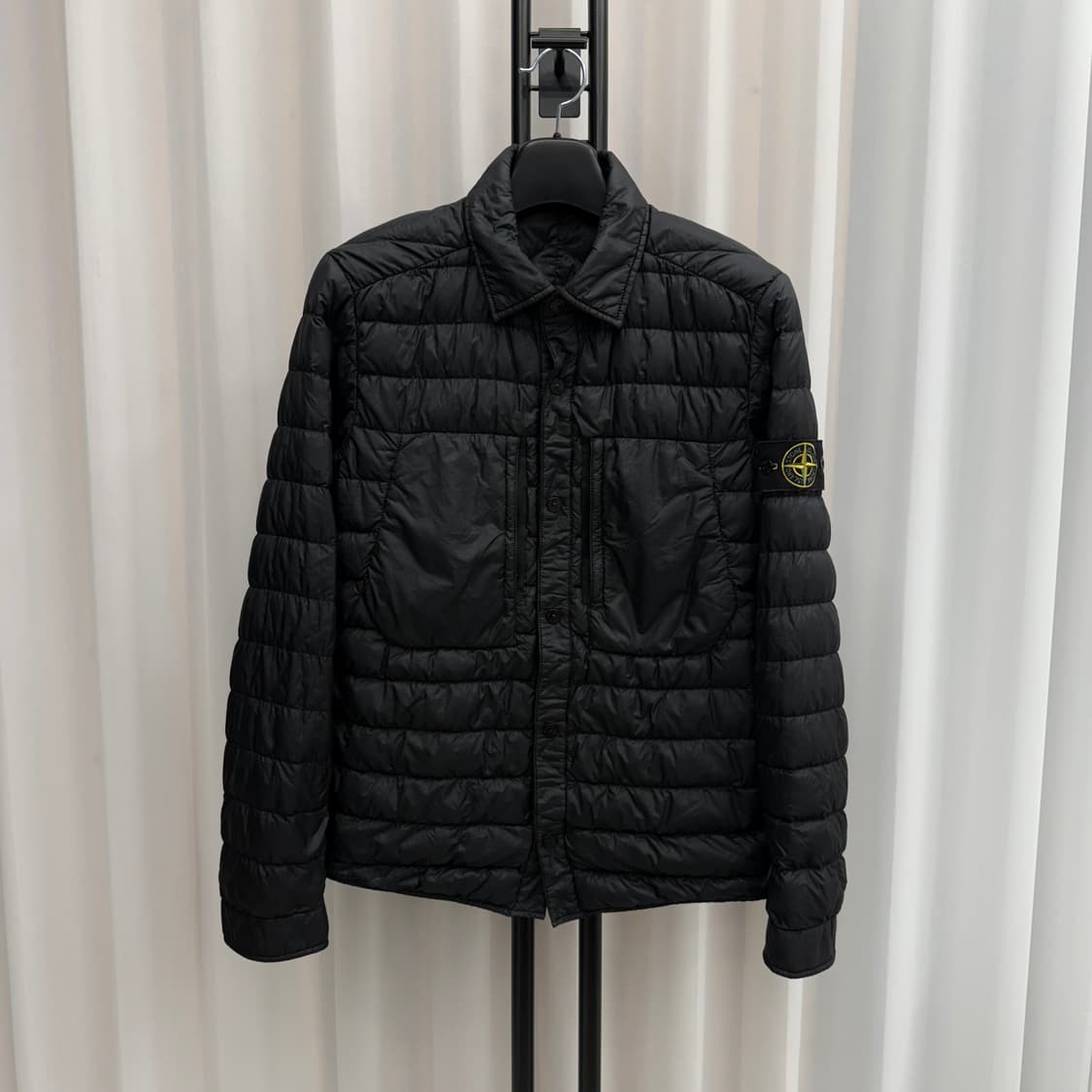 [M] 스톤아일랜드 마이크로 얀 경량패딩 블랙 상품이미지1