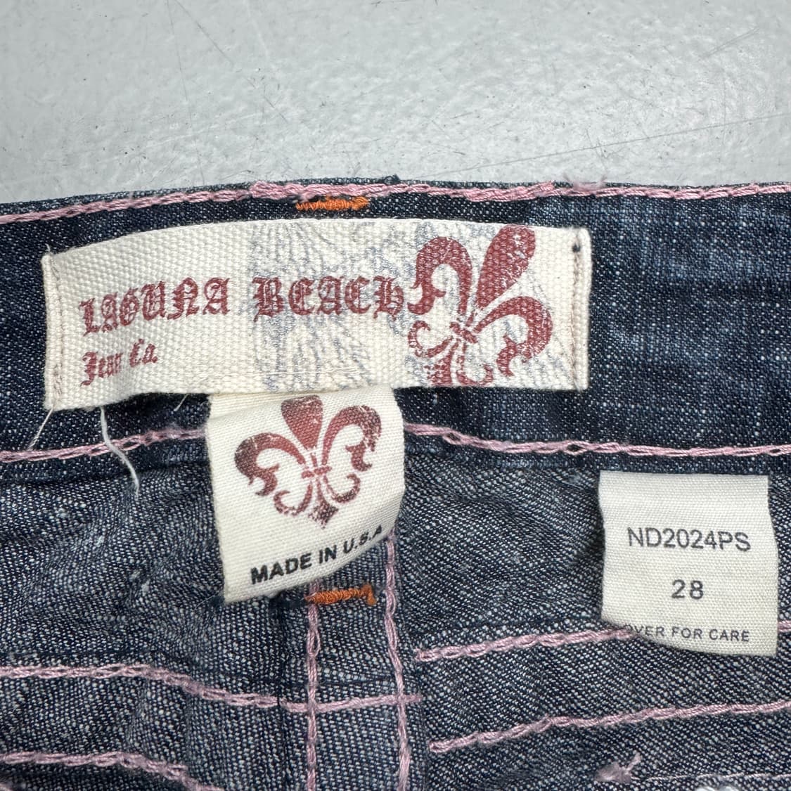 라구나비치 Y2K 락 펑크 스티치 부츠컷 데님팬츠 상품이미지8