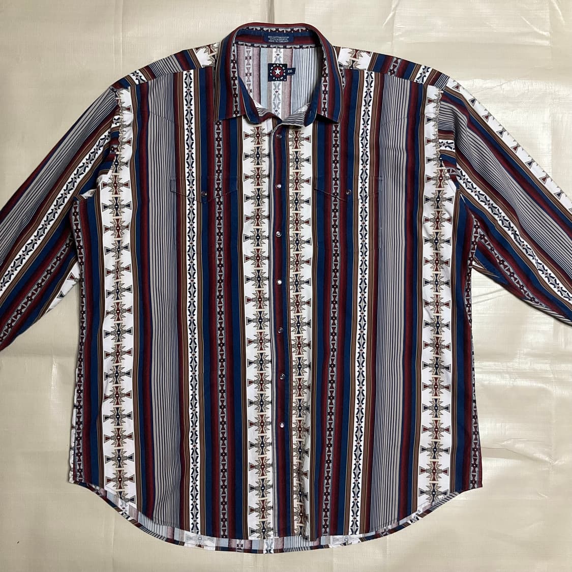 빈티지 팬핸들 웨스턴 패턴셔츠 상품이미지2