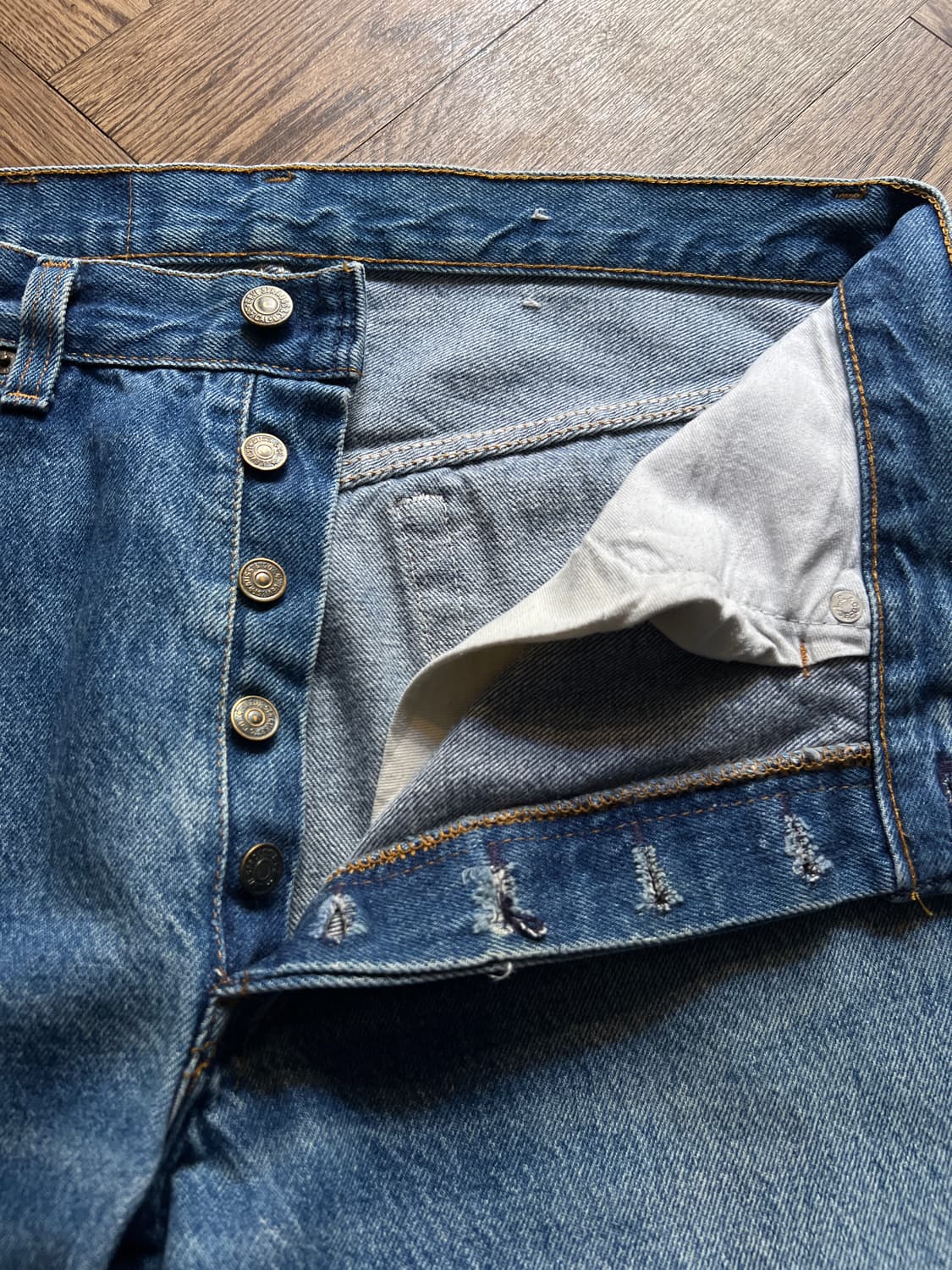 [34]80's 리바이스 501 Made in USA 데님 팬츠 S45 상품이미지3