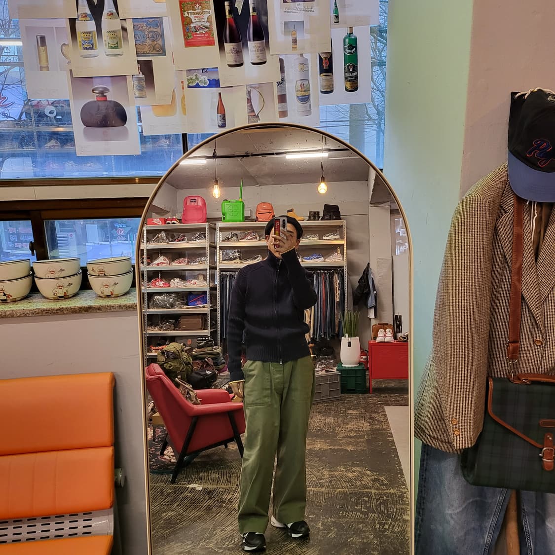 Armani JEANS 집업 니트 (L) 상품이미지8