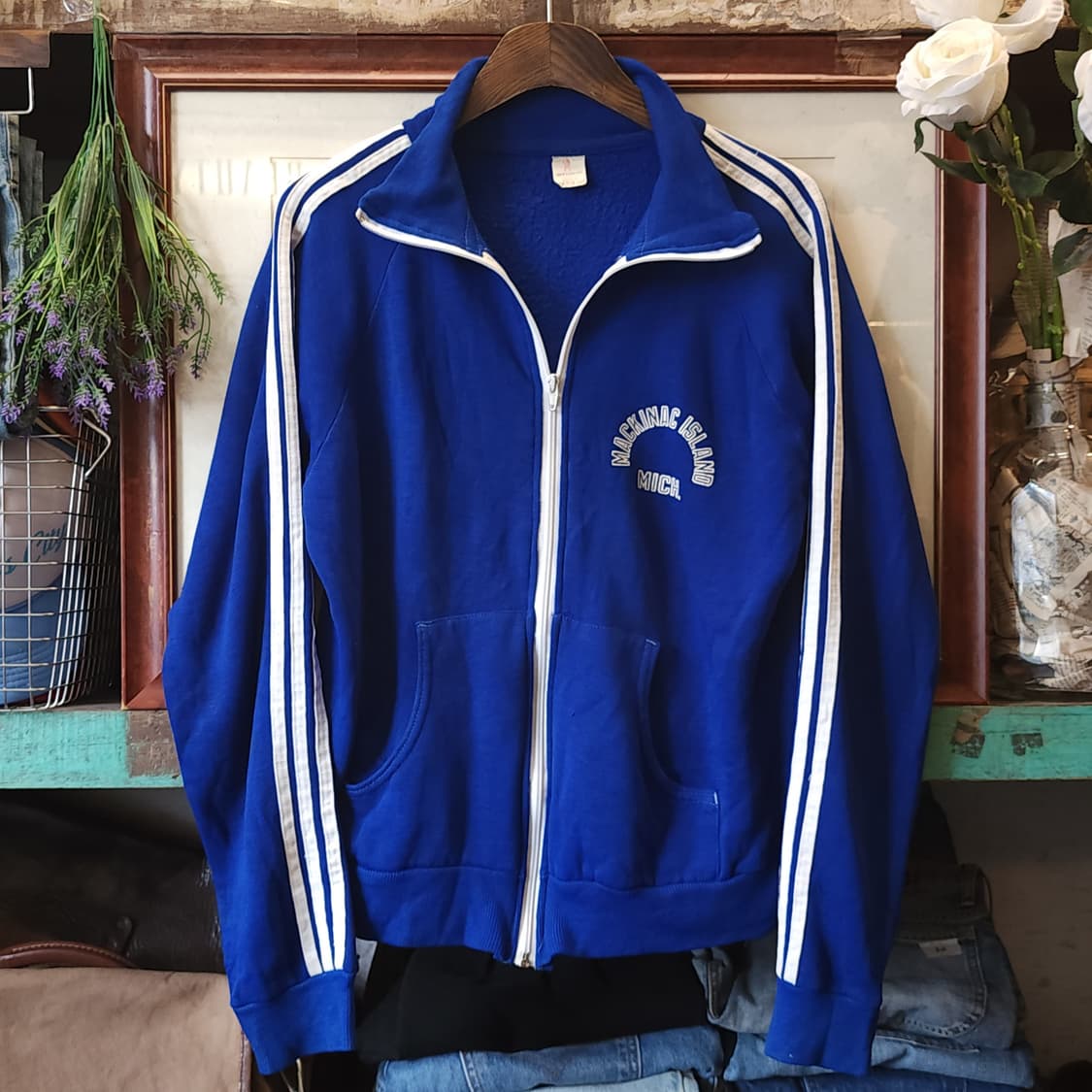 70s 빈티지 트랙자켓 집업자켓 매키낵 아일랜드 로열블루 m 상품이미지2