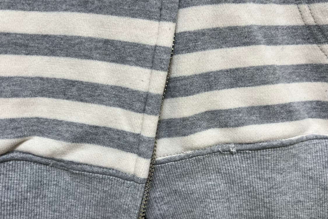 오피쉬 버튼 스트라이프 투웨이 집업 멜란지 상품이미지3