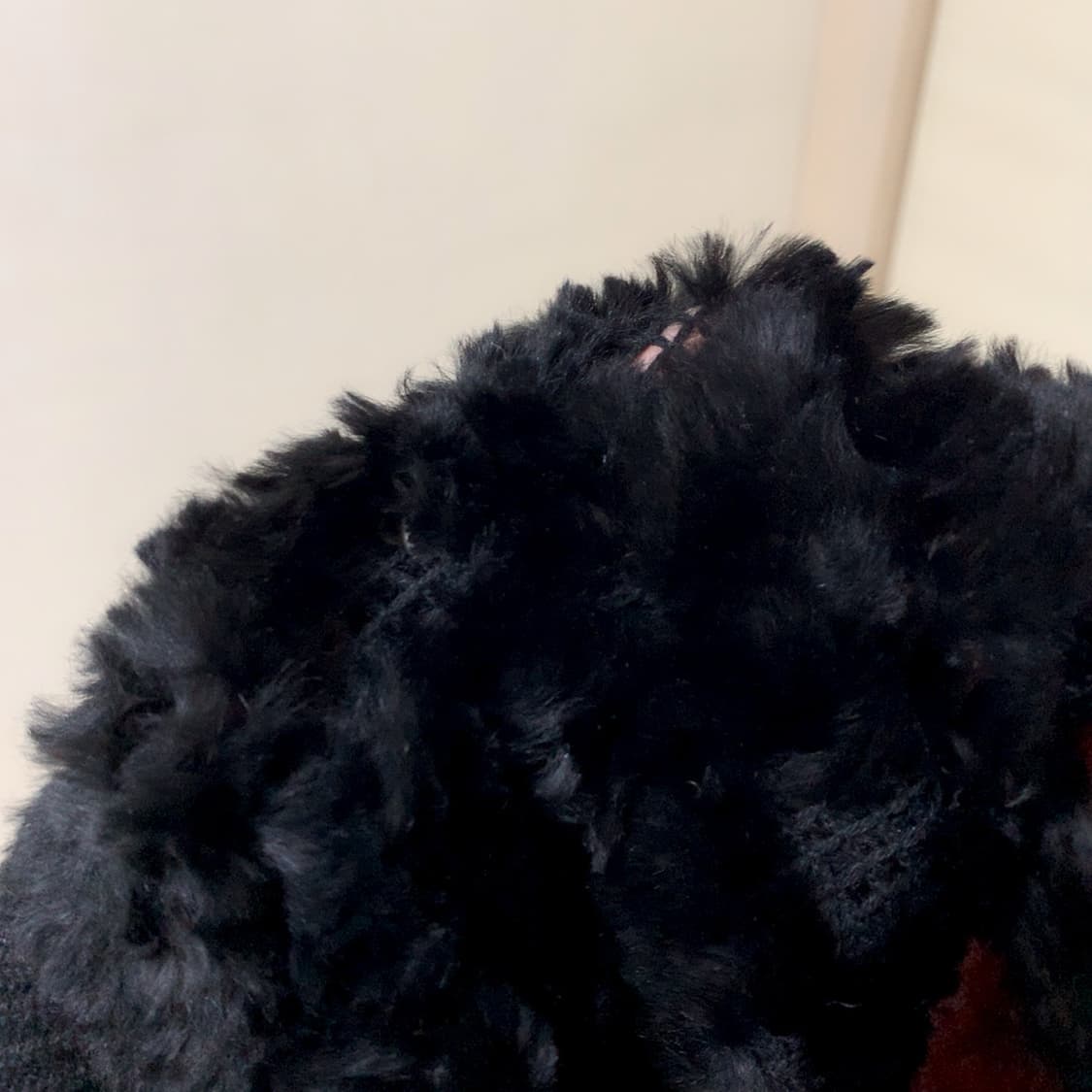 Roberto italy 레드 블랙 퍼 자켓 니트 집업 로베르토 이태리 상품이미지9