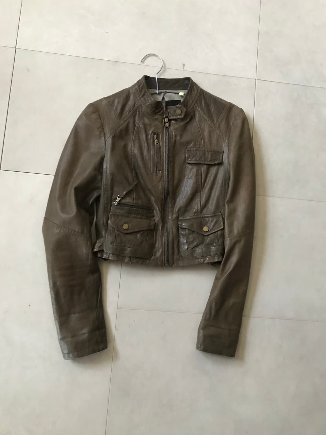 빈티지 넥버클디테일 레더자켓 상품이미지7